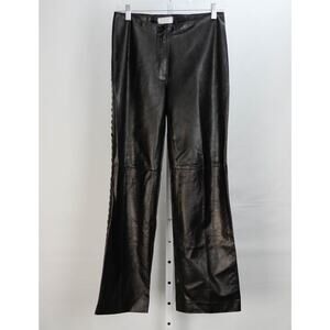 Santacroce Leather Pants IT 44, US S 2/4 Leather Laced Legs Retail $1295